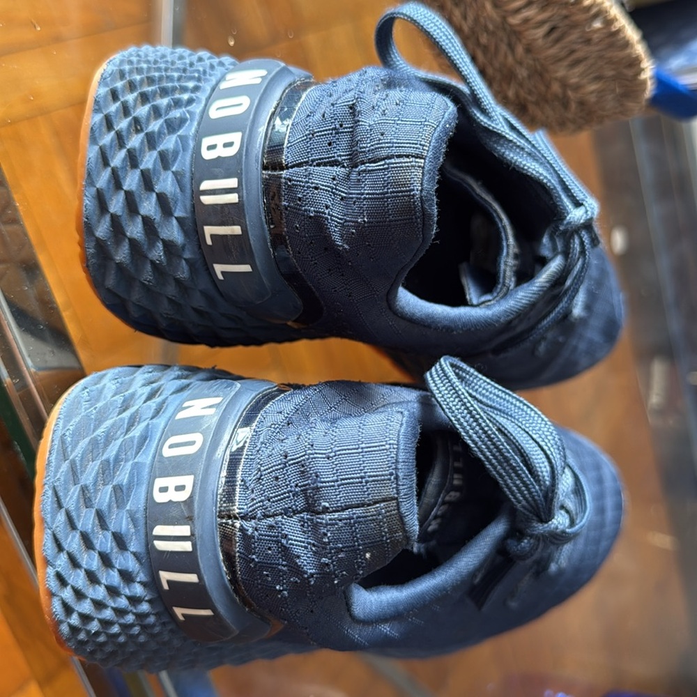 NOBULL Ripstop Runner shoes in Iridescent Blue.